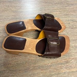 Diba Imports dark brown leather sandals